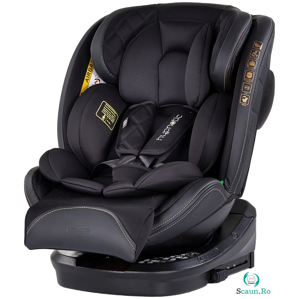 Scaun auto Chipolino Hypnotic Blackberry I-Size 40-150 cm cu sistem Isofix Top tether Sezut rotativ
