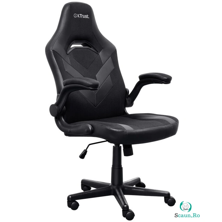Trust Scaun gaming Trust GXT 703 Riye, scaun rotativ, cotiere 3D, ridicare cu gaz clasa 4, tesatura respirabila, Negru