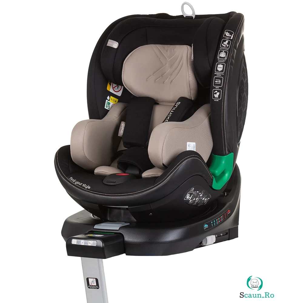Scaun auto Chipolino Maximus I-Size 40-150 cm macadamia cu sistem Isofix