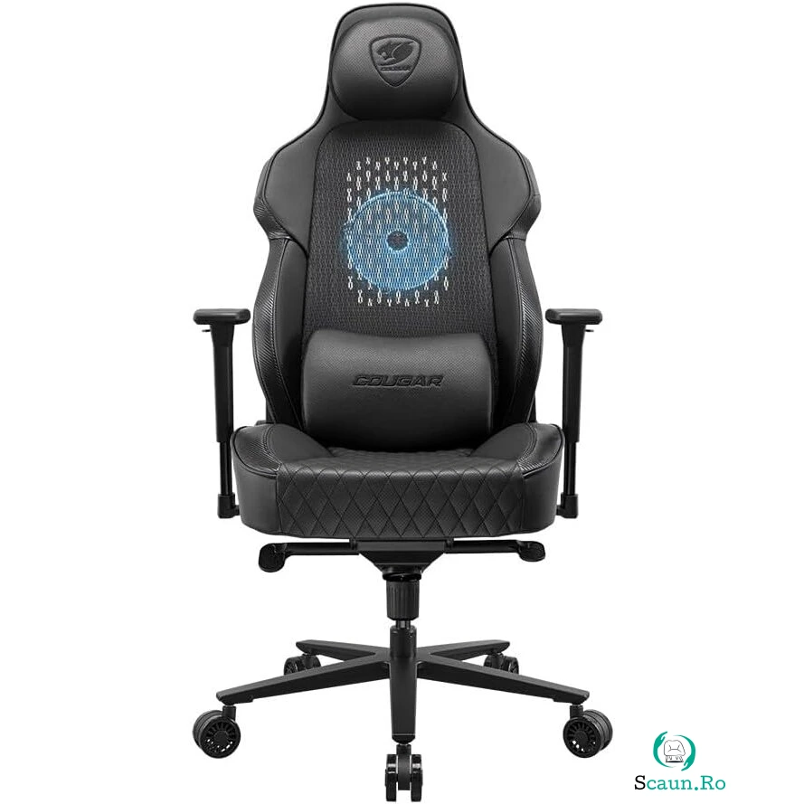 COUGAR GAMING Scaun gaming Cougar NxSys Aero, Structura din otel, Iluminare led, Negru