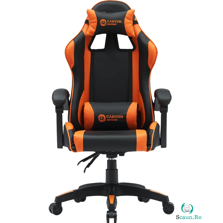 Canyon Scau gaming Canyon CNE-SGCH2, 120 kg, spatar reglabil, Negru-Portocaliu