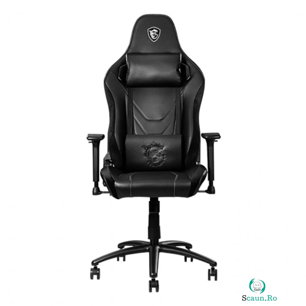 Scaun gaming MSI MAG CH130 X, Reglabil, Tetiera si Perna Lombara, Negru
