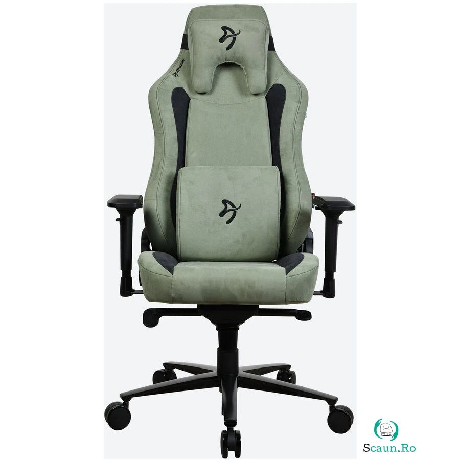 AROZZI Scaun Gaming Arozzi Vernazza SuperSoft, material textil, greutate suportata 145 kg, perne din spuma cu memorie, Verde