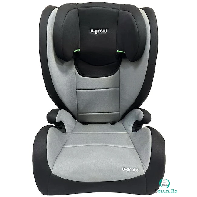 U-GROW Scaun auto pentru copii U-Grow UG-HB59, 100-150 cm, certificat R129, cu isofix, 4-12 ani, gri/negru la 632.49 lei ron