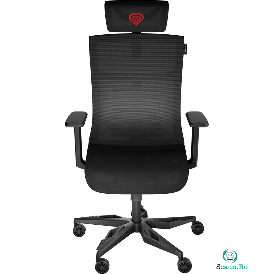 Genesis Scaun gaming Genesis Astat 700 G2, material textil, reglabil pe inaltime, greutate maxima suportata 120 kg, inaltime scaun reglabil 44.5- 51.5 cm, tesatura Mesh PureFlow™ Plus, tetiera si cotiere ajustabile 3D, Negru