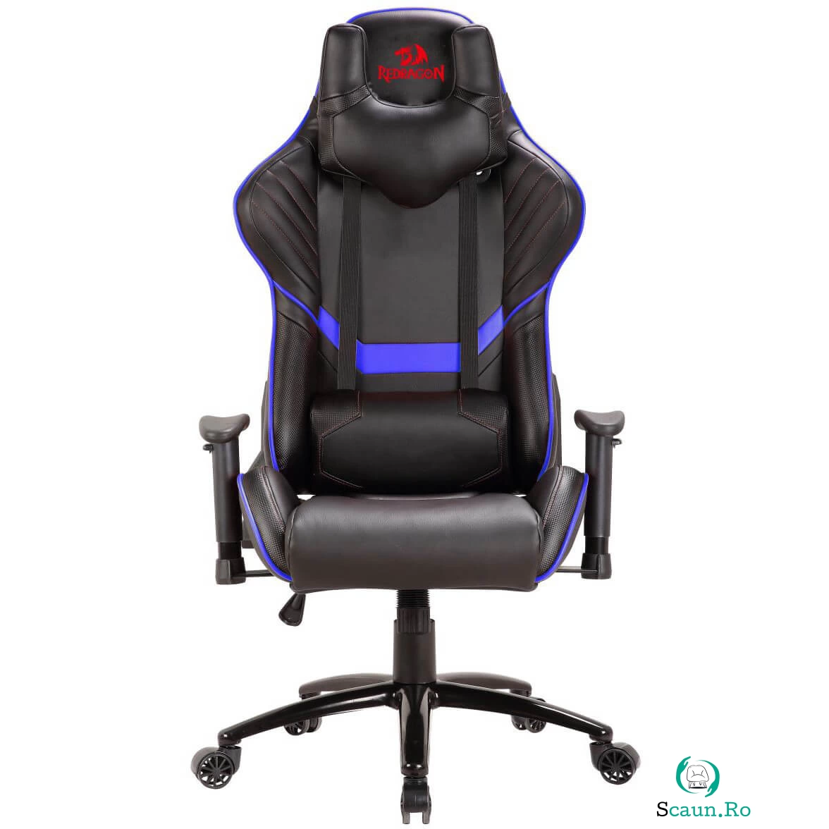 Scaun gaming Redragon Coeus C201-BB, Negru/Albastru