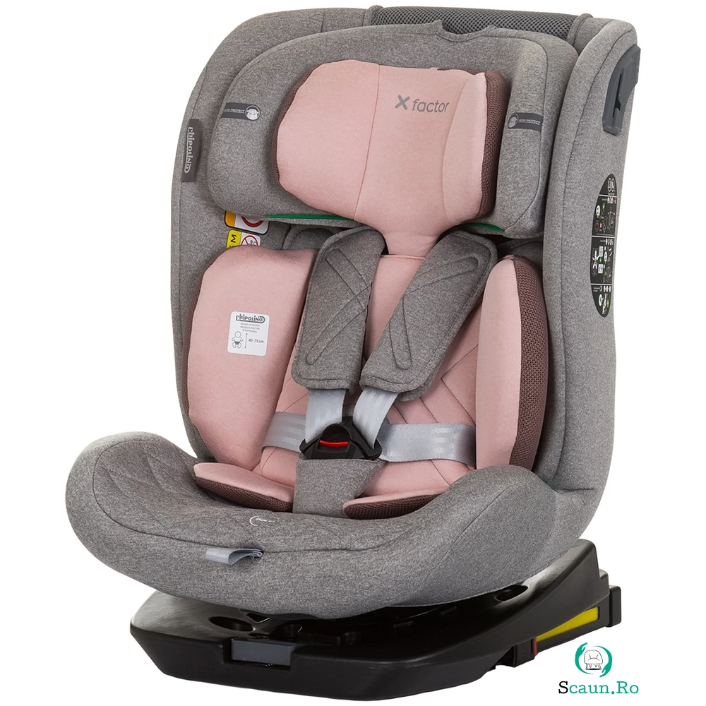 Scaun auto Chipolino X Factor I-Size 40-150 cm flamingo cu sistem Isofix la 613.99 lei ron