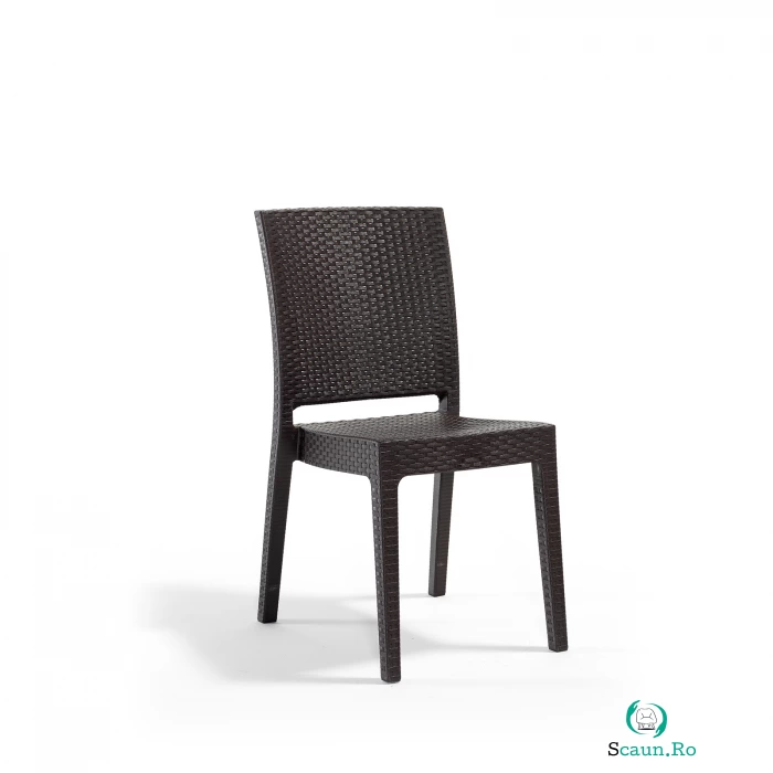 Scaun de gradina NICE, model ratan, maro, 59x44x88 cm la 173.00 lei ron
