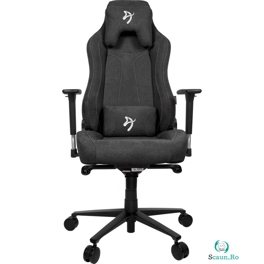 AROZZI Scaun Gaming Arozzi Vernazza SoftFabric, Tetiera, Ajustabil, max. 145kg, Gri inchis
