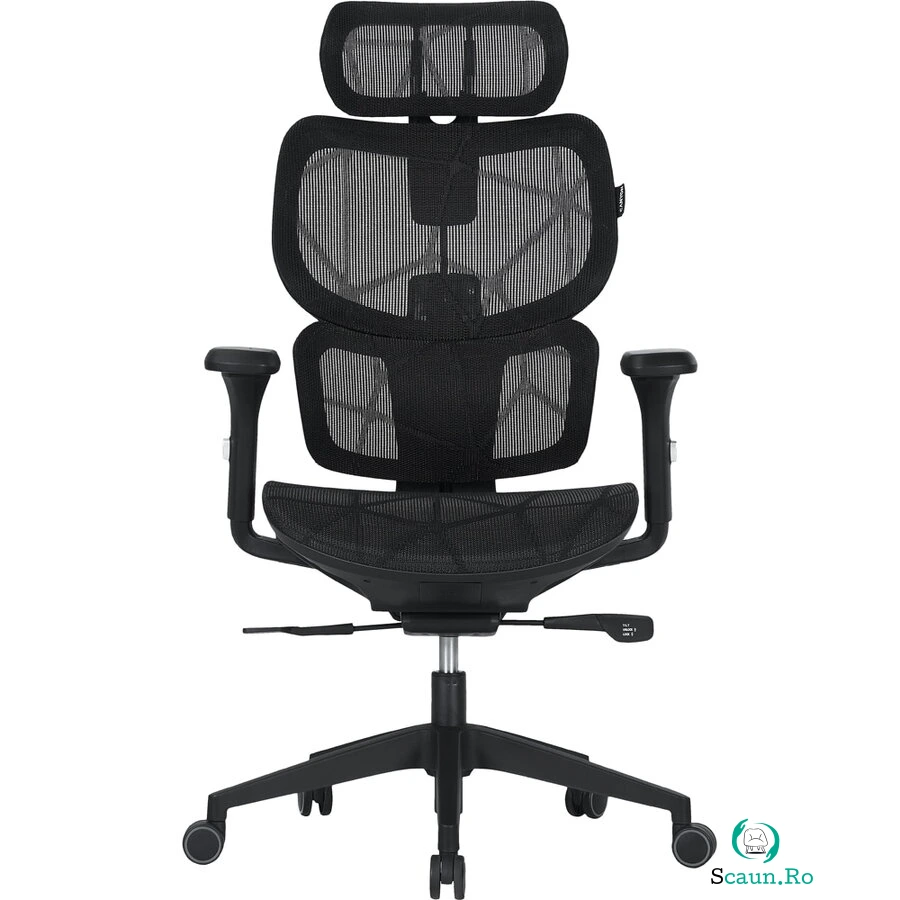 Canyon Scaun Gaming Canyon Ventra MOCH01, spatar reglabil, suporta 136 Kg, Negru