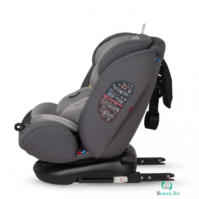 Scaun auto rotativ cu isofix grupa 0-36 kg Coccolle Nova Moonlit Grey la 949.99 lei ron