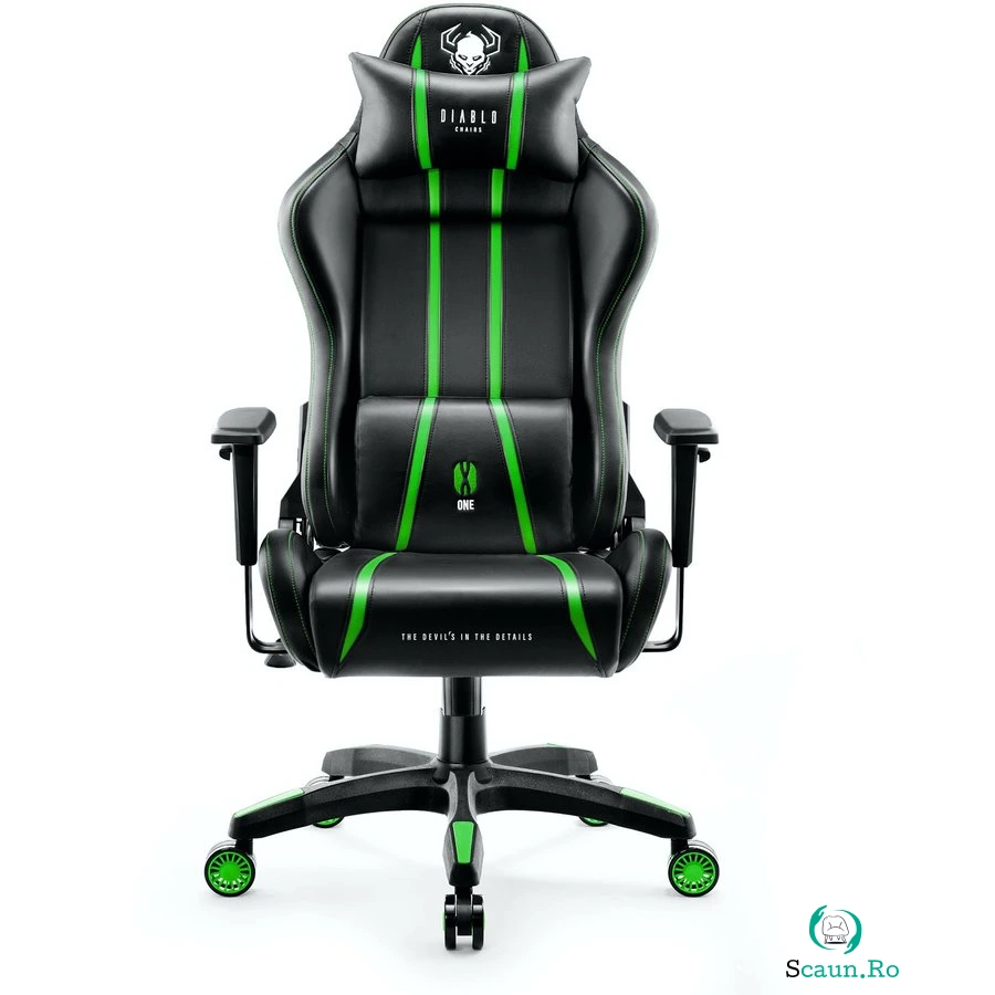 Scaun Gaming X-One 2.0 Normal Size Black Green